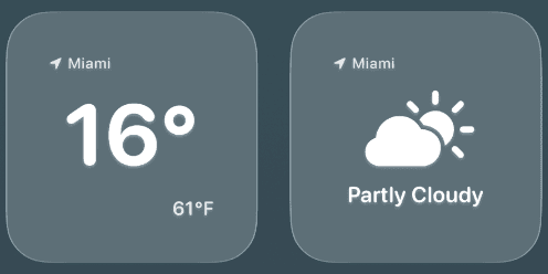 Minimal glass widget